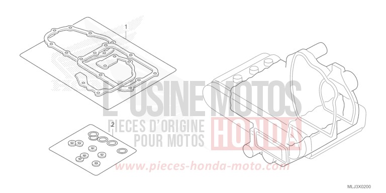 GASKET KIT B for Gold Wing MAT IRIDIUM GRAY METALLIC (NHC64) from 2023